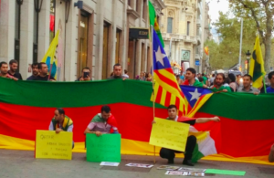 Barcelona in Solidarität mit Kurdistan